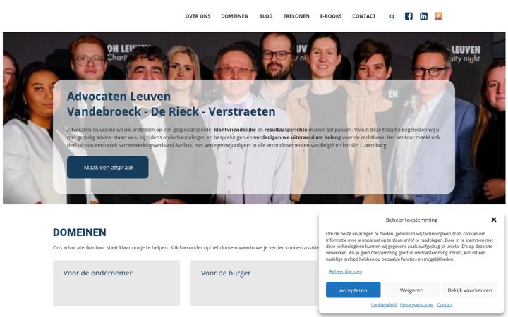 Screenshot von advocaten-leuven.be