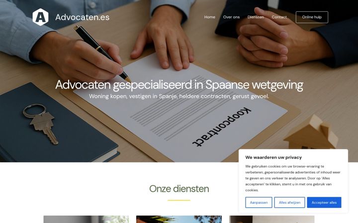 Screenshot von advocaten.es