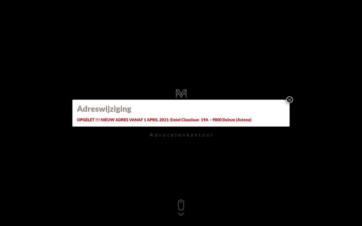 Screenshot του advocatendemeulenaere.be