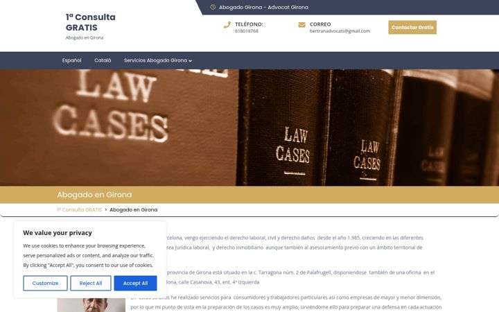 Screenshot of advocatengirona.com