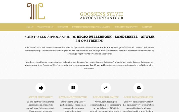 Screenshot of advocatenkantoor-goossenssylvie.be