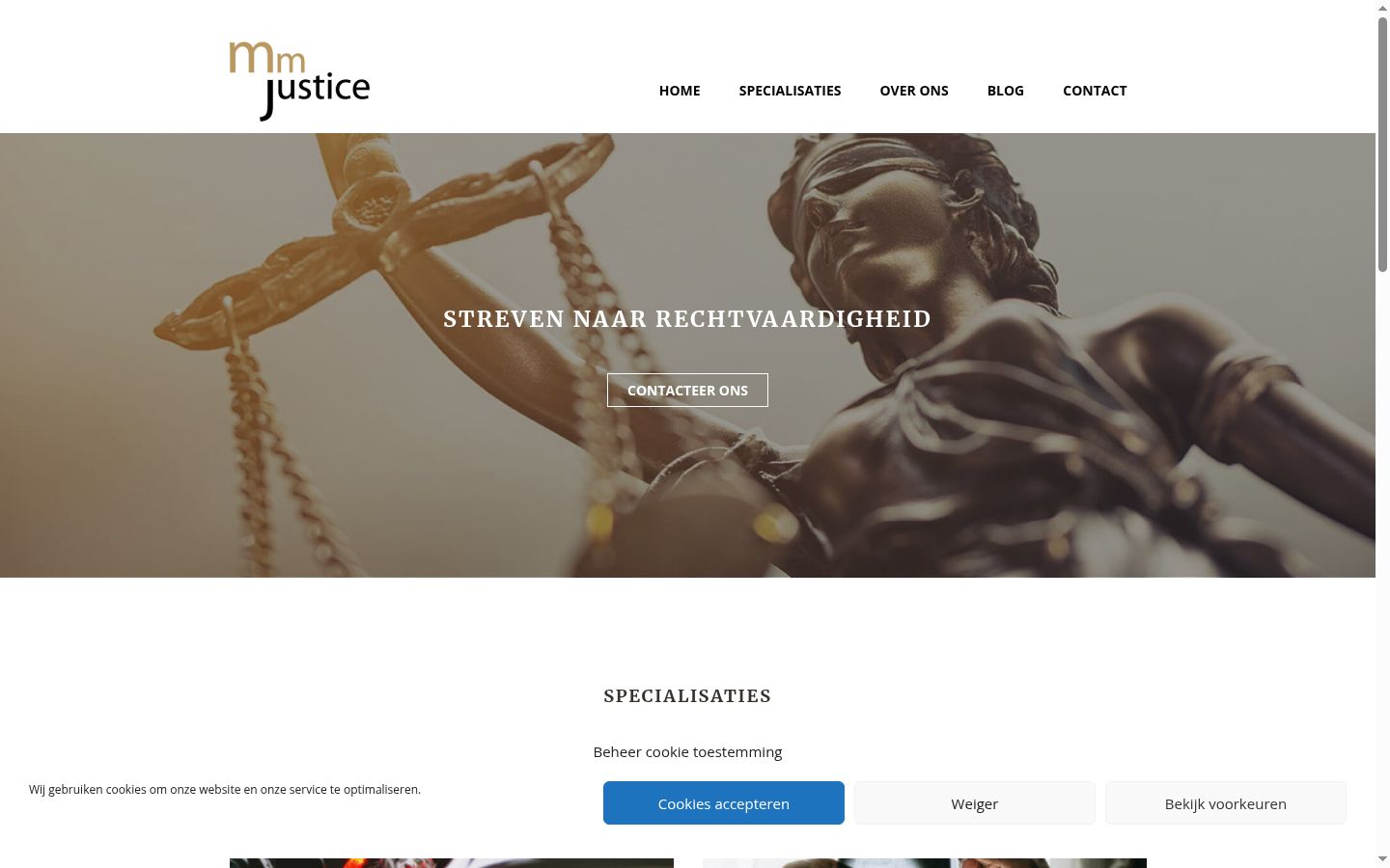 Screenshot des Einwilligungsbanners vor jeglicher Interaktion