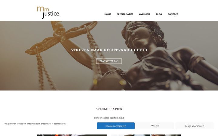 Screenshot von advocatenkantoor-mmjustice.be