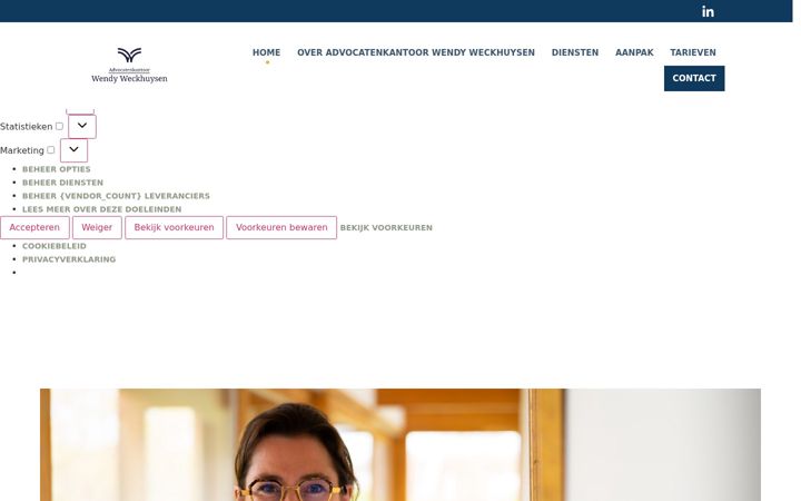 Screenshot von advocatenkantoor-weckhuysen.be