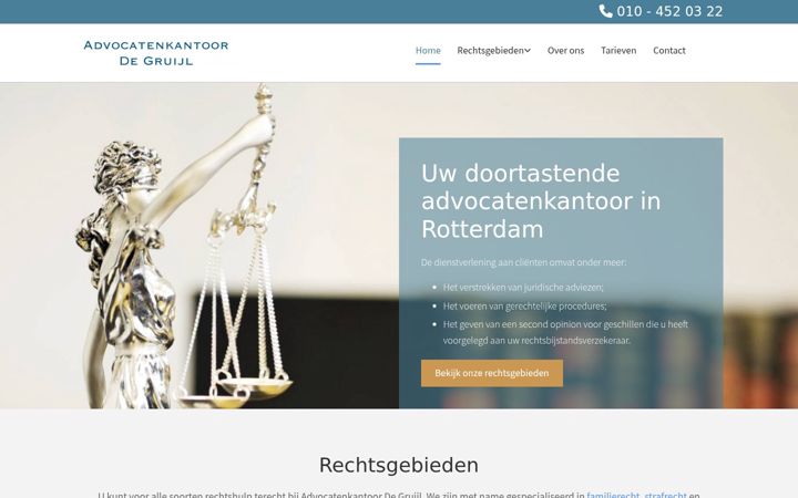 Screenshot of advocatenkantoordegruijl.nl