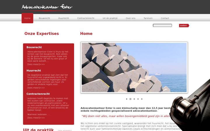 Screenshot of advocatenkantoorester.nl