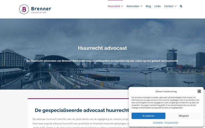 Skærmbillede af advocatenkantoorhuurrecht.nl