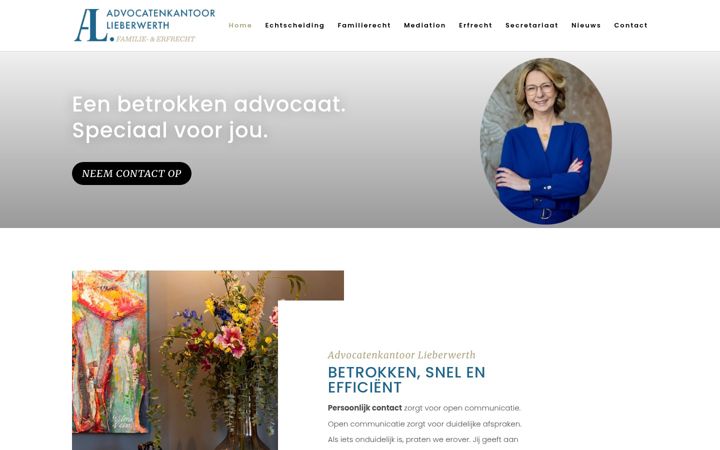 Skærmbillede af advocatenkantoorlieberwerth.nl