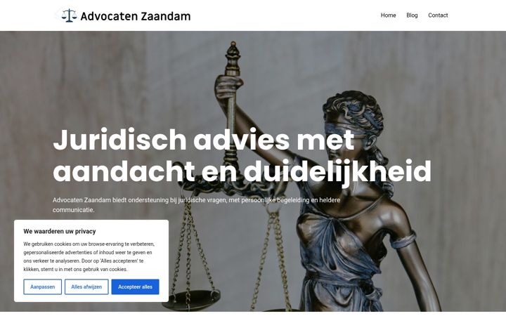 Skærmbillede af advocatenzaandam.nl