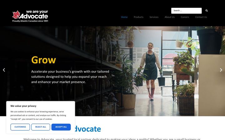 Zrzut ekranu advocateprinting.com