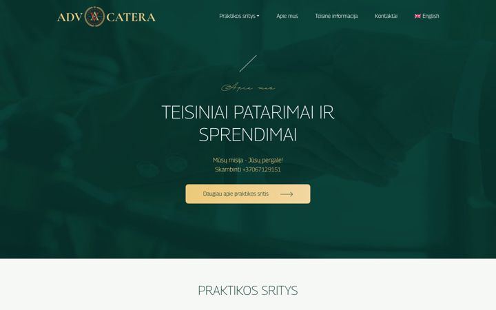Screenshot of advocatera.lt