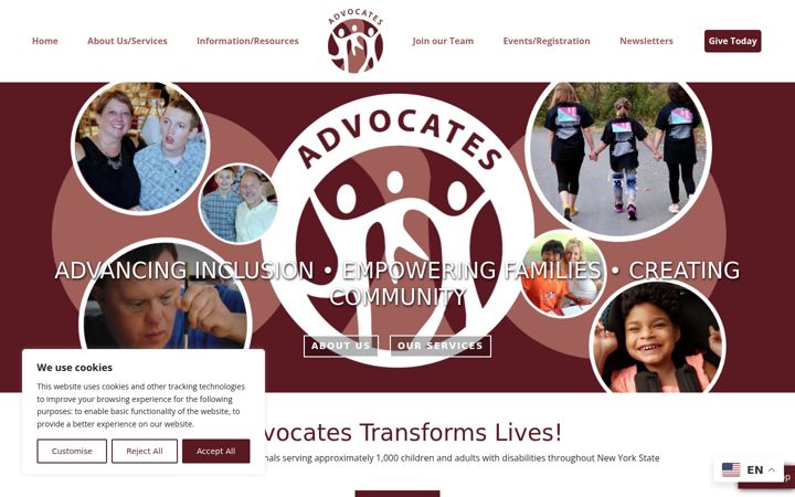 Екранна снимка на advocatesincorporated.org