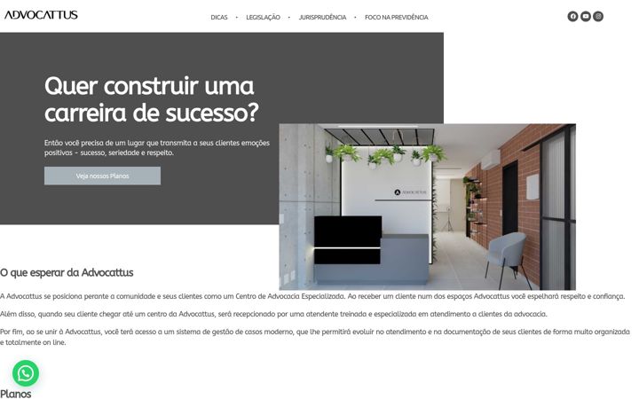 Screenshot of advocattus.com.br