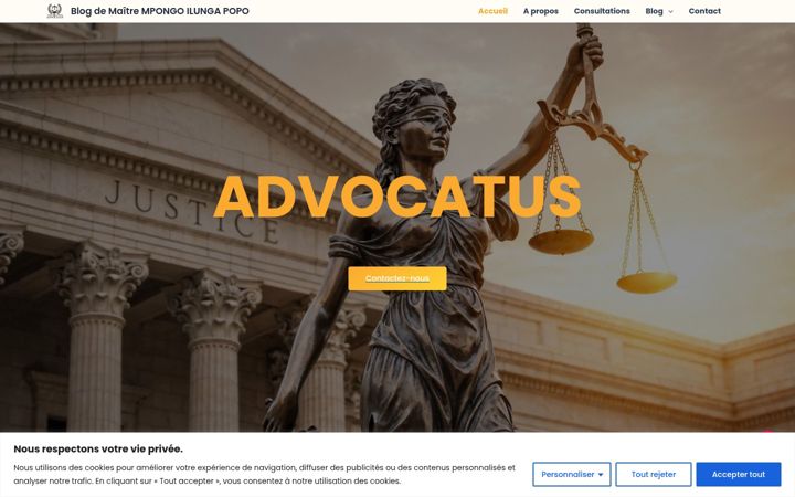 Screenshot of advocatus.click