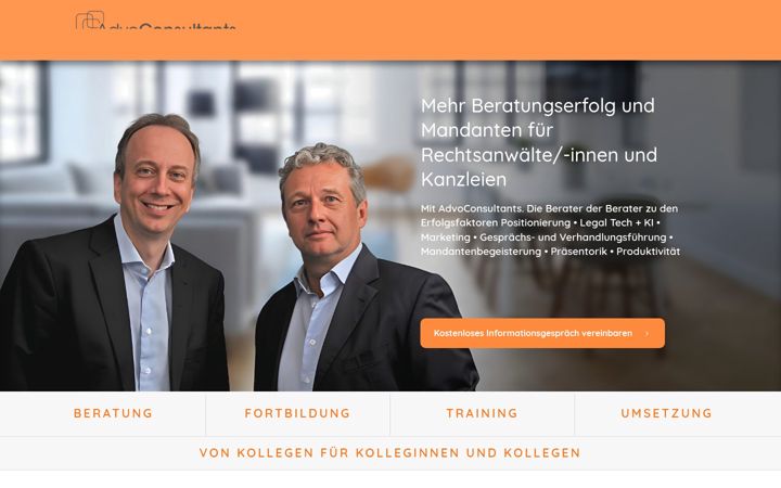 Screenshot of advoconsultants.de