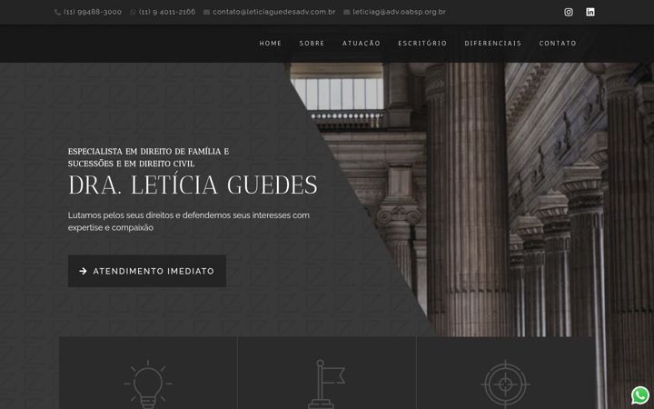 Screenshot of advogadaleticia.com.br