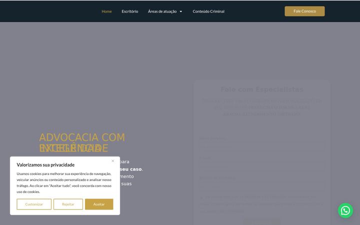 Capture d'écran de advogadocriminalemsp.com.br