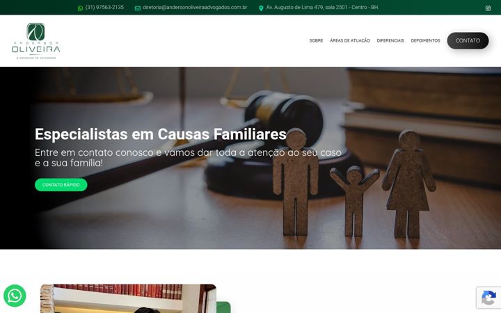 Screenshot of advogadodefamiliaembh.com.br