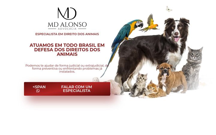 Capture d'écran de advogadodireitoanimal.com.br