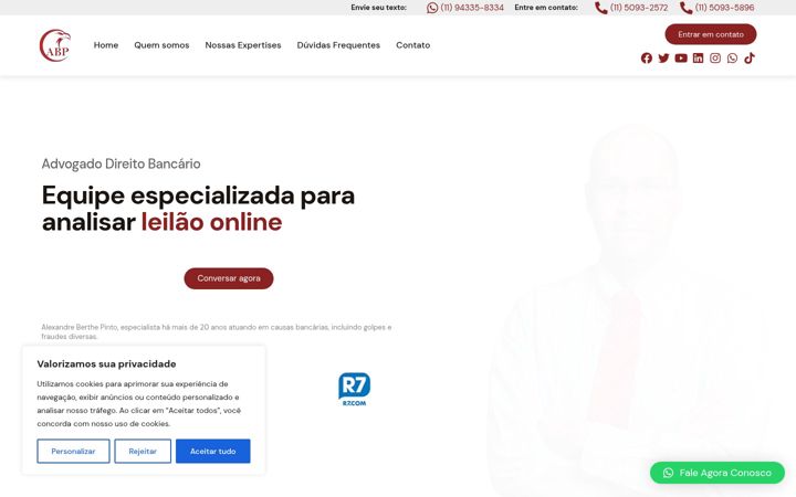 Capture d'écran de advogadodireitobancario.com.br