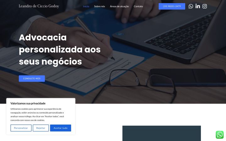 Screenshot di advogadoleandro.com.br