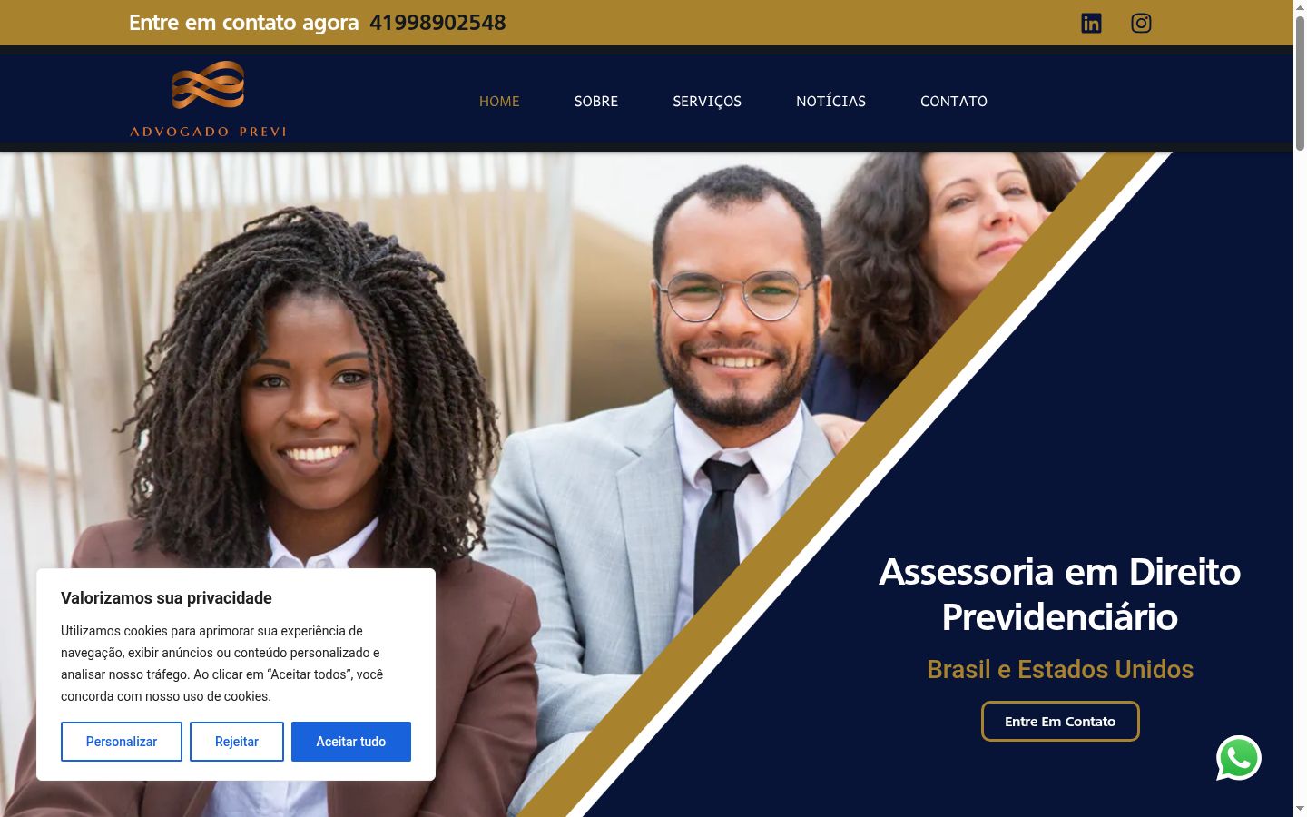 Capture d'écran de la bannière de consentement affichée avant toute interaction