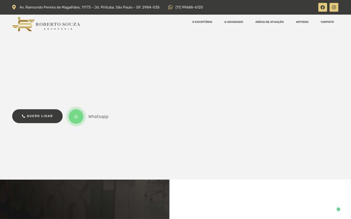 Screenshot of advogadorobertosouza.com