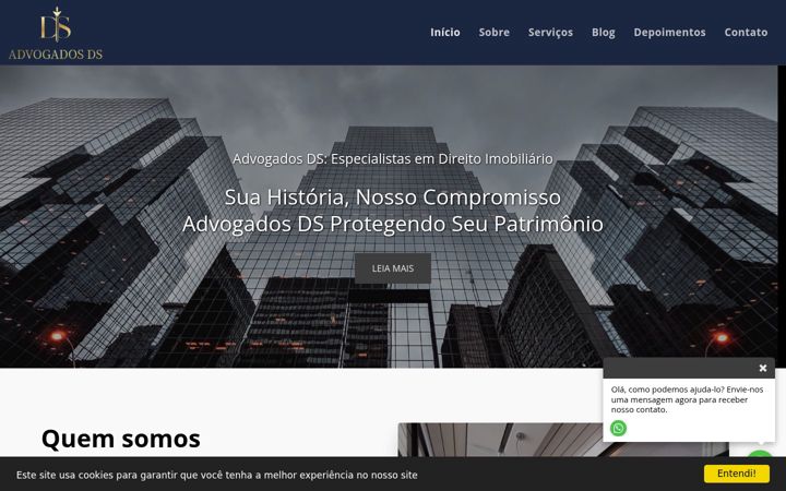 Screenshot of advogadosds.com