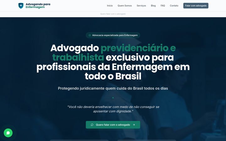 Screenshot of advogandoparaenfermagem.blog.br