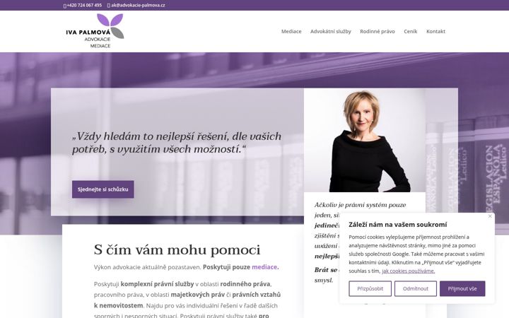Posnetek zaslona advokacie-palmova.cz