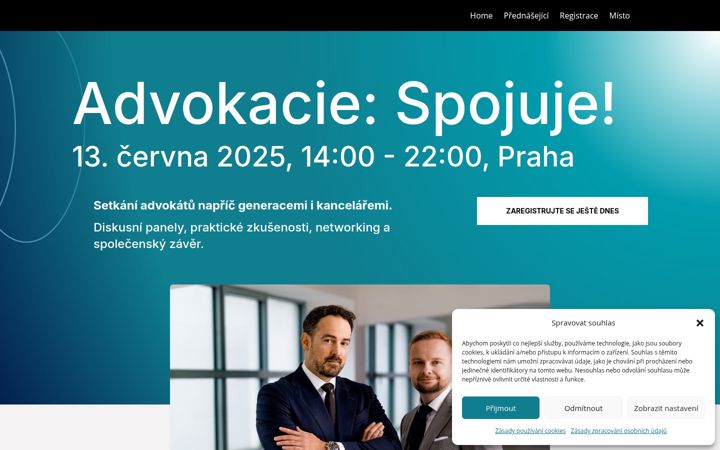 Ekraanipilt saidist advokaciespojuje.cz