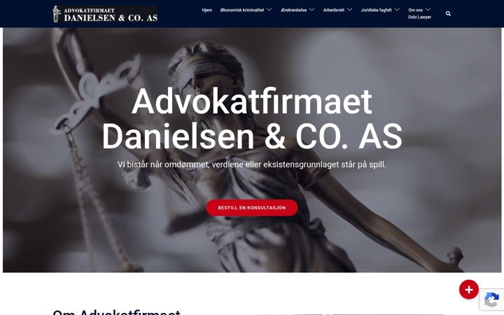 Ekrano kopija advokat-danielsen.no