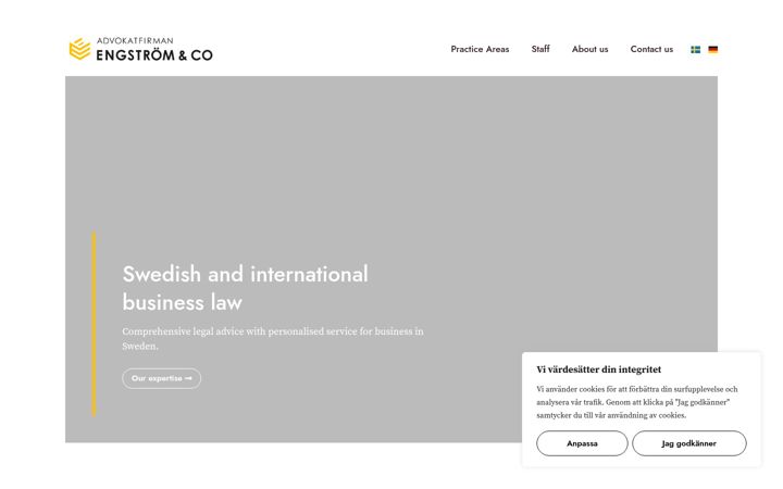 Captura de ecrã de advokat-engstrom.se