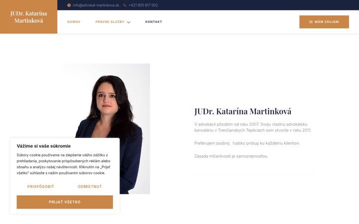 Snímek obrazovky advokat-martinkova.sk