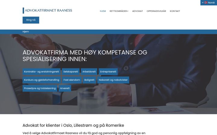 Screenshot von advokat-raaness.no