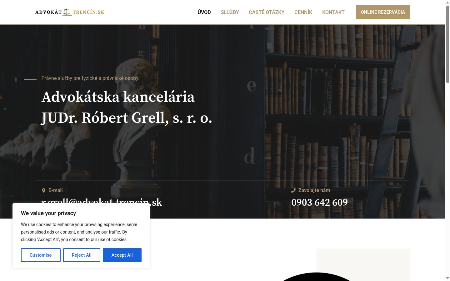 Screenshot des Einwilligungsbanners vor jeglicher Interaktion