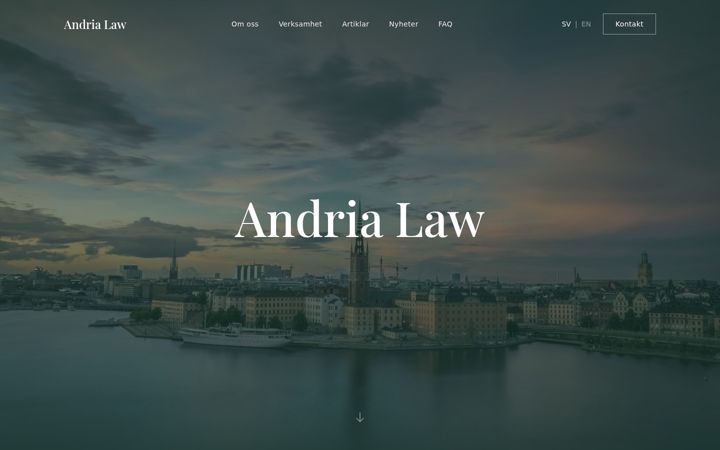 Screenshot von advokatandria.se