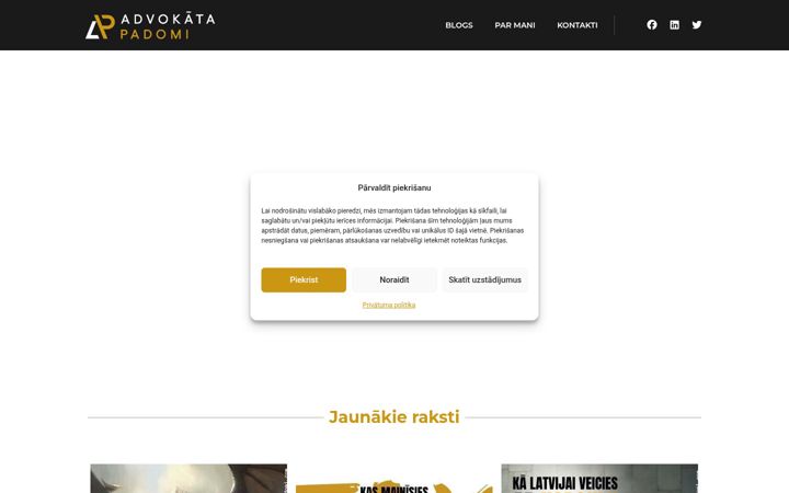 Skærmbillede af advokatapadomi.com