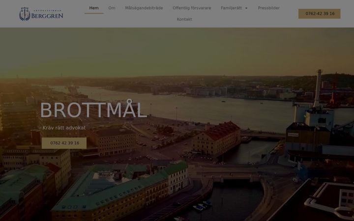 Screenshot von advokatberggren.se