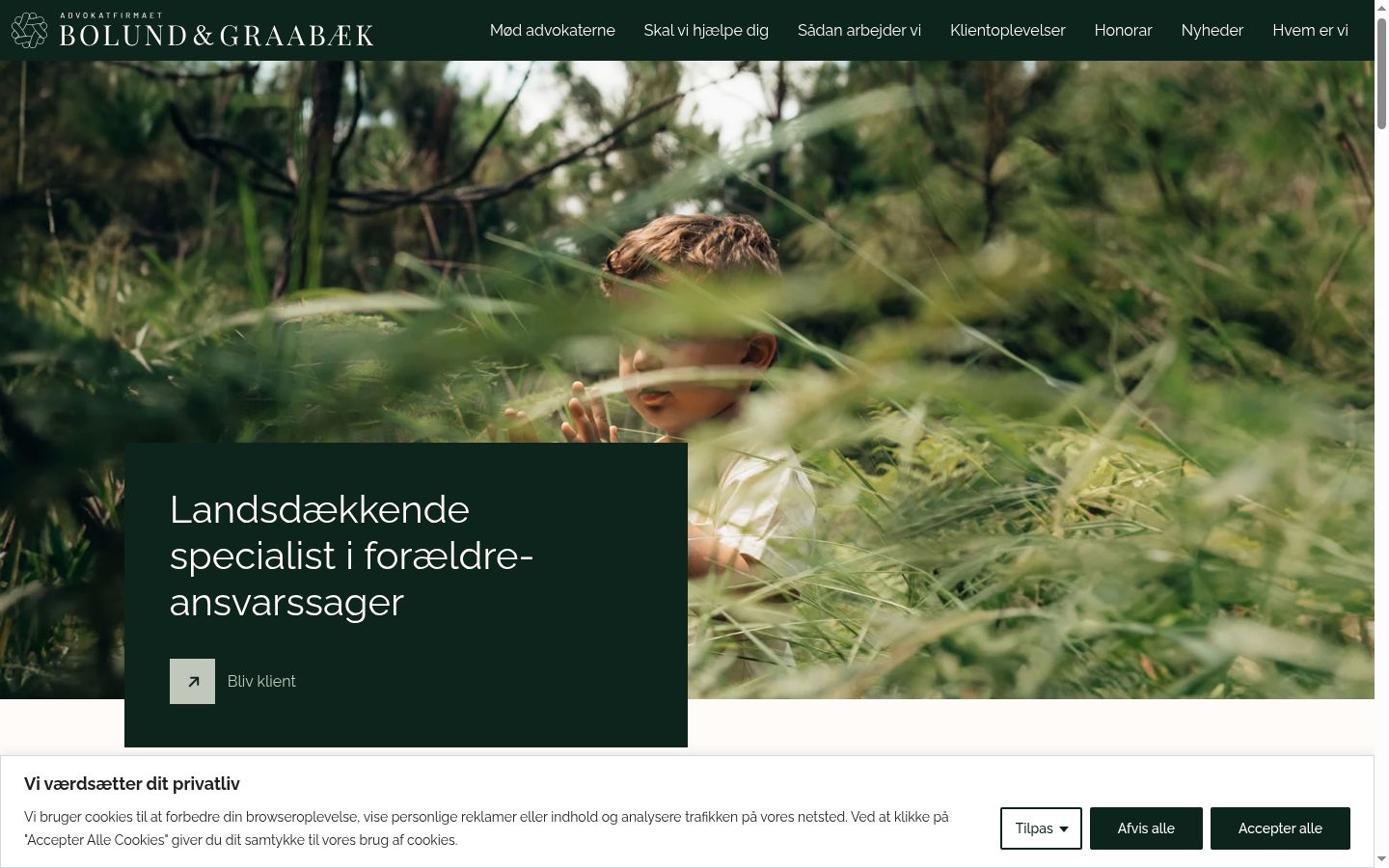 Captura de ecrã do banner de consentimento apresentado antes de qualquer interação