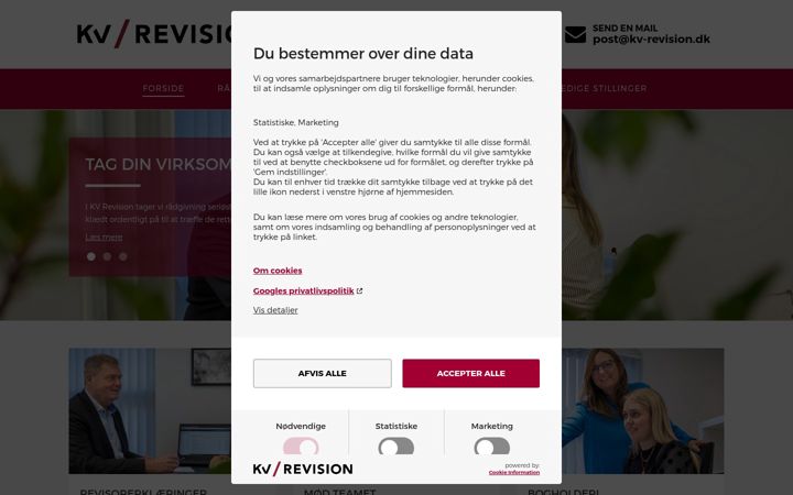 Kuvakaappaus sivustosta advokatbogfoering.dk