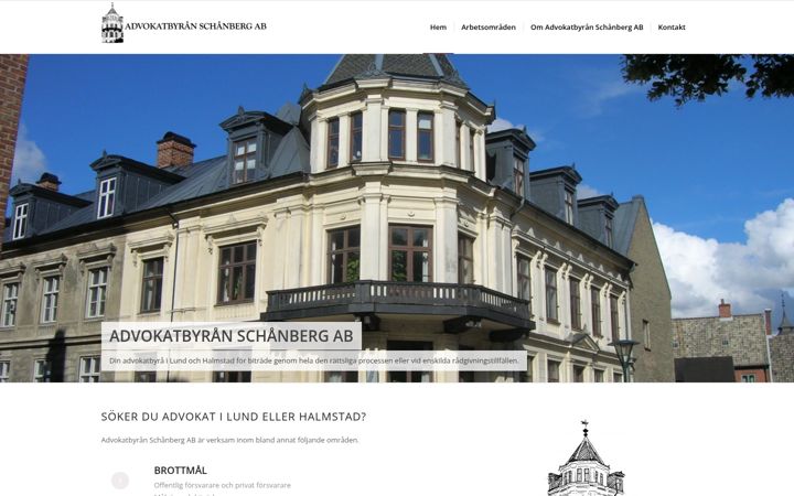 Kuvakaappaus sivustosta advokatbyranschanberg.se