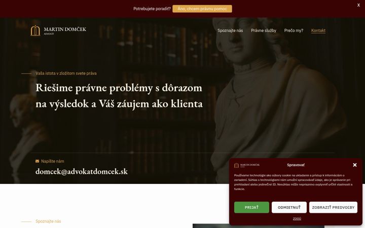 Screenshot of advokatdomcek.sk