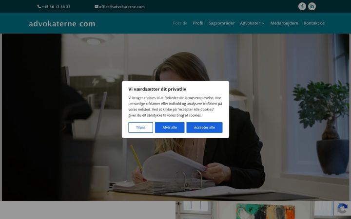 Screenshot of advokaterne.com