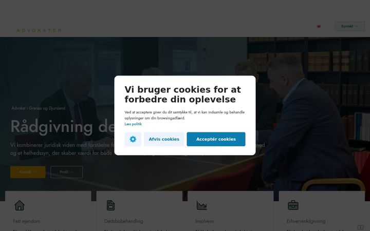 Screenshot of advokaternepassagen.dk