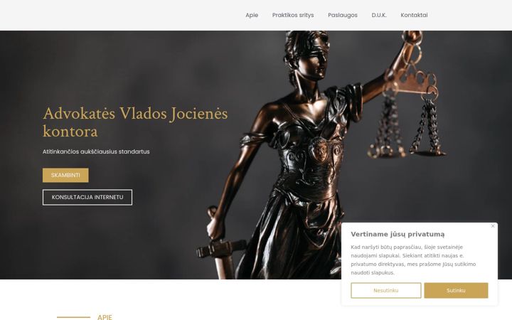 Screenshot of advokatevlada.lt
