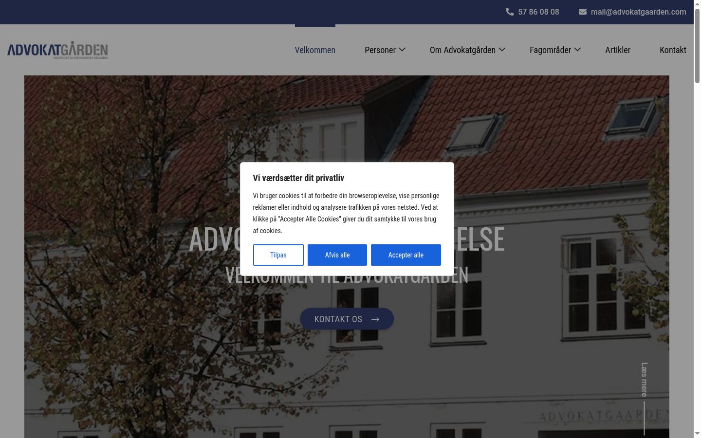 Screenshot des Einwilligungsbanners vor jeglicher Interaktion