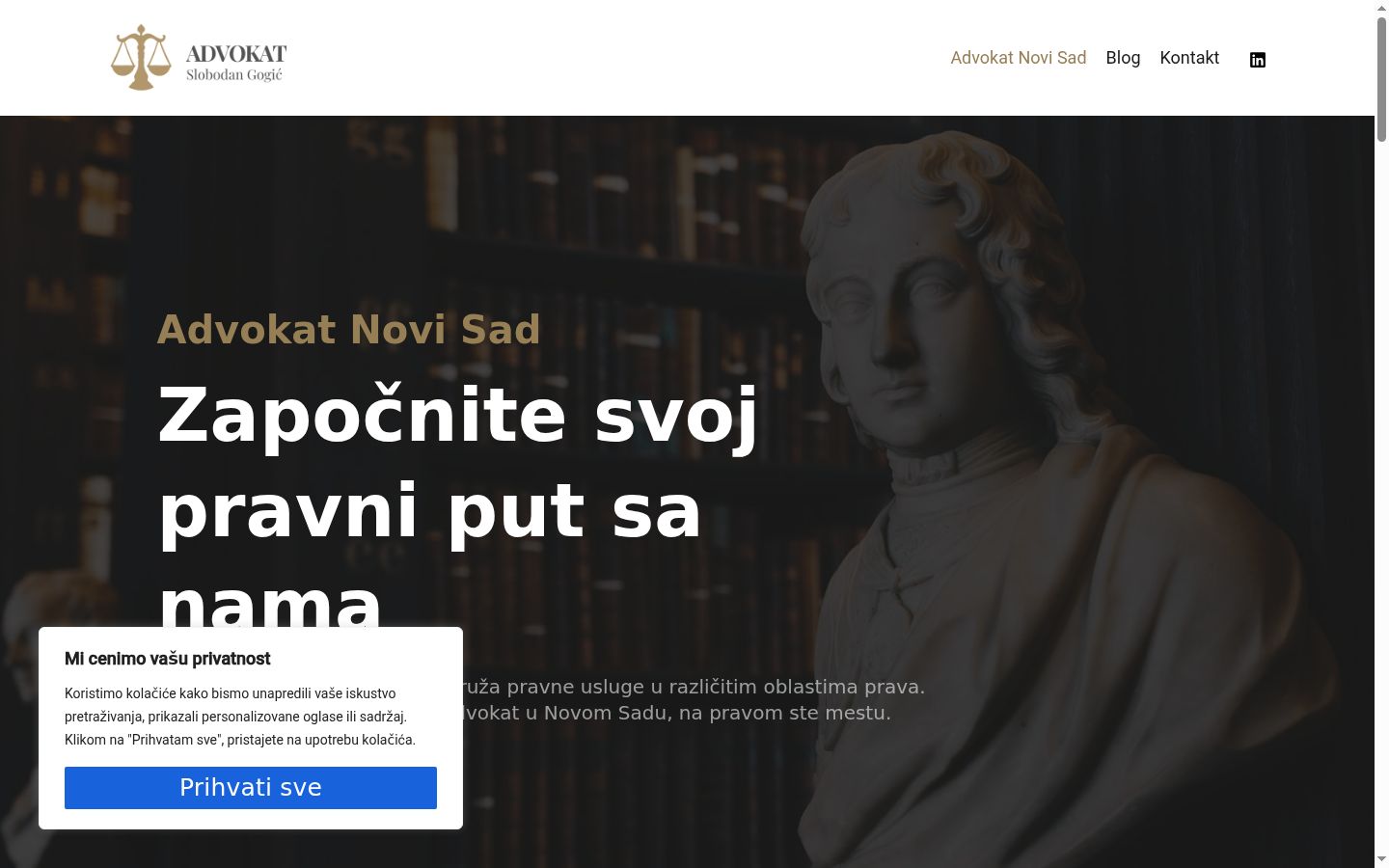 Zrzut ekranu banera zgody wyświetlanego przed jakąkolwiek interakcją