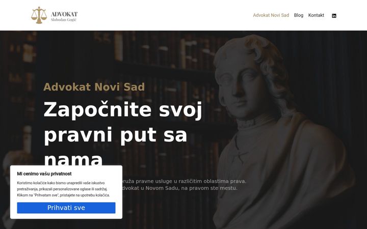Screenshot of advokatgogic.rs