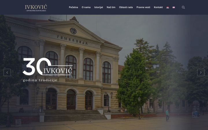 Skærmbillede af advokativkovic.com